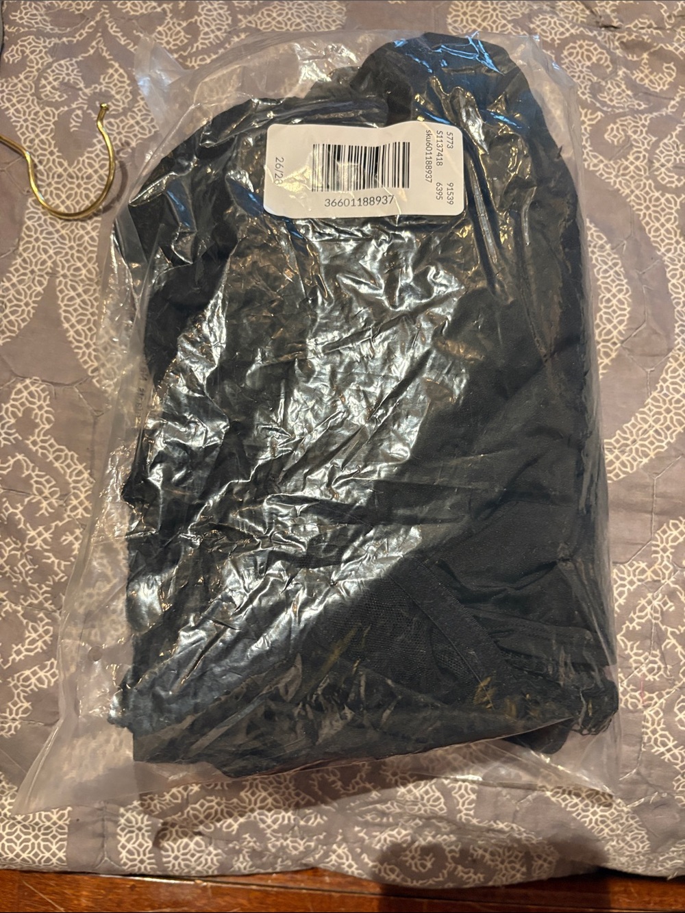 Cacique Black Mesh-Top Slip Chemise - Picture 5 of 5